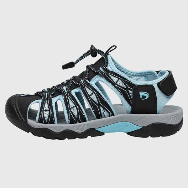 Sandalo trailport H2 da donna Dannto nero blu mostrato di lato