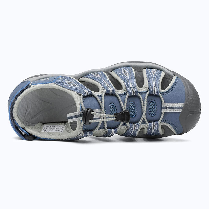 Dannto women's trailport H2 sandal blue shown from the top
