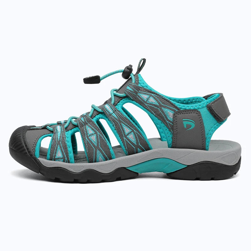 Dannto women's trailport H2 sandal dark gray shown from the side