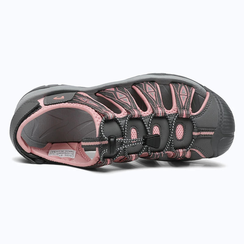 Dannto women's trailport H2 sandal gray pink shown from the top