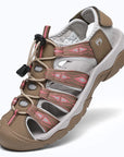 Dannto women's trailport H2 sandal khaki shown from a three quarter view