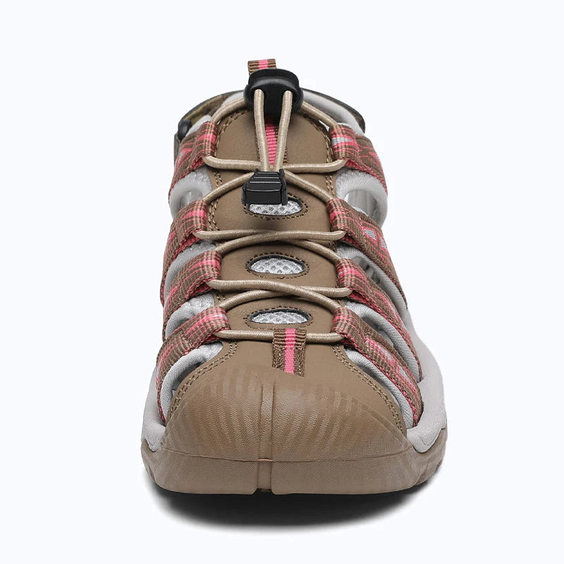 Dannto women's trailport H2 sandal khaki shown from the front