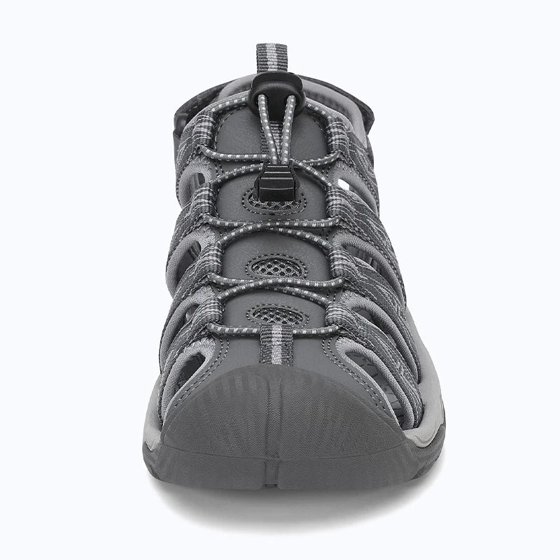 Dannto women's trailport H2 sandal medium gray shown from the front