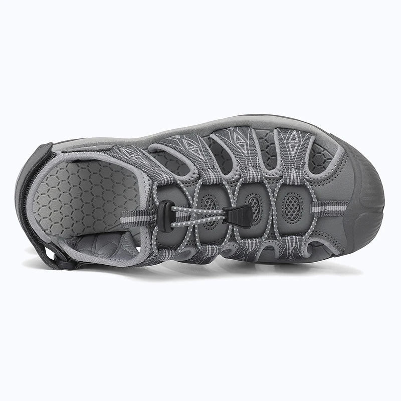 Dannto women's trailport H2 sandal medium gray shown from the top