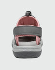 Dannto women's closed toe hiking sandals S2 gray pink shown from the back