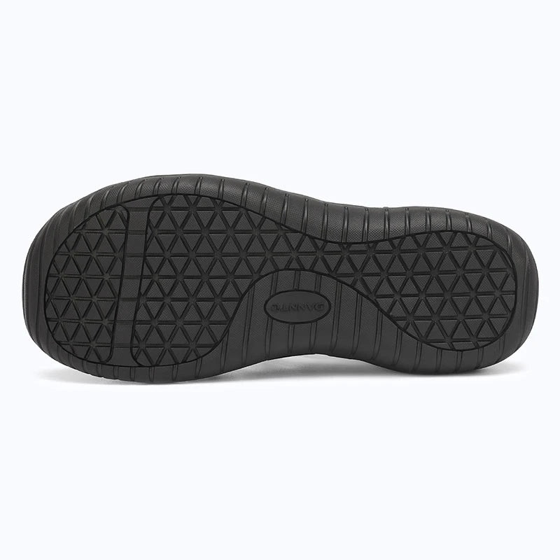 Dannto women's closed toe hiking sandals S2 black shown from the bottom