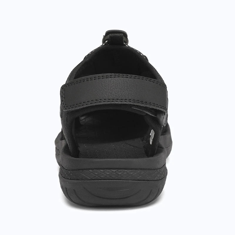 Dannto women's closed toe hiking sandals S2 black shown from the back