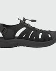Dannto women's closed toe hiking sandals S2 black shown from the side
