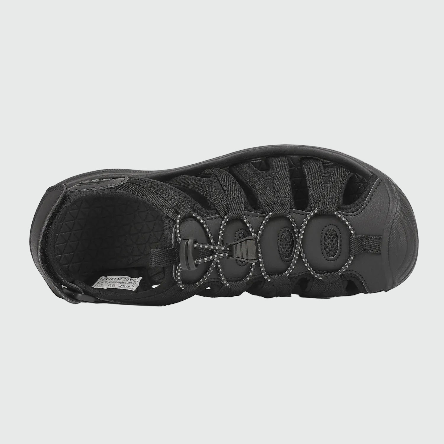 Dannto women's closed toe hiking sandals S2 black shown from the top