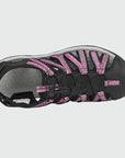 Dannto women's closed toe hiking sandals S2 black pink shown from the top