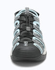 Dannto women's closed toe hiking sandals S2 black blue shown from the front
