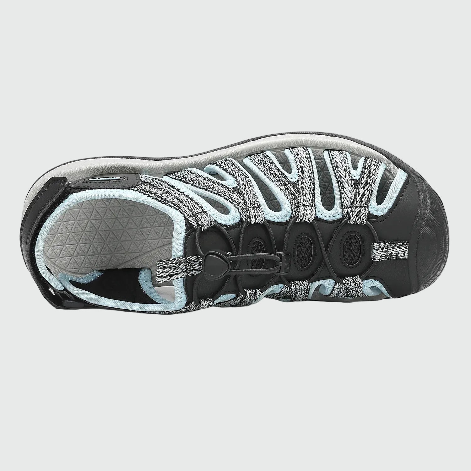 Dannto Damen-Wandersandalen mit geschlossener Zehenpartie S2 Schwarz Blau von oben dargestellt