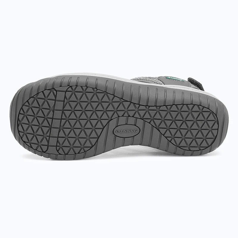 Dannto women's closed toe hiking sandals S2 gray shown from the bottom
