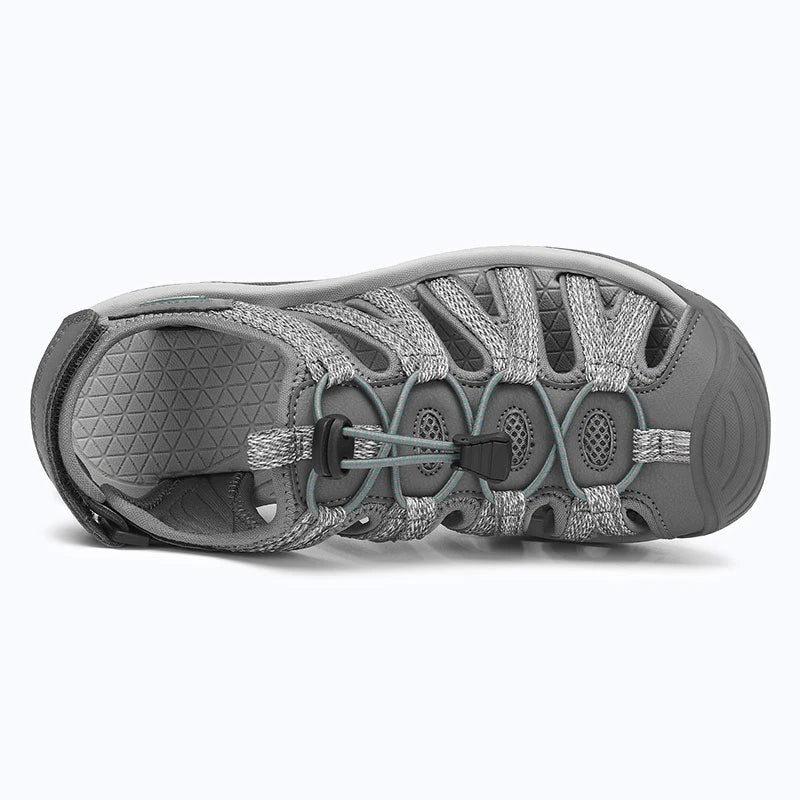 Dannto women's closed toe hiking sandals S2 gray shown from the top