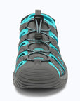 Dannto women's closed toe hiking sandals S2 gray green shown from the front