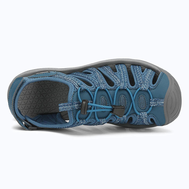 Dannto women's closed toe hiking sandals S2 navy blue shown from the top