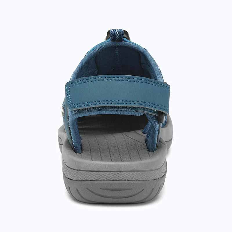 Dannto women's closed toe hiking sandals S2 navy blue shown from the back