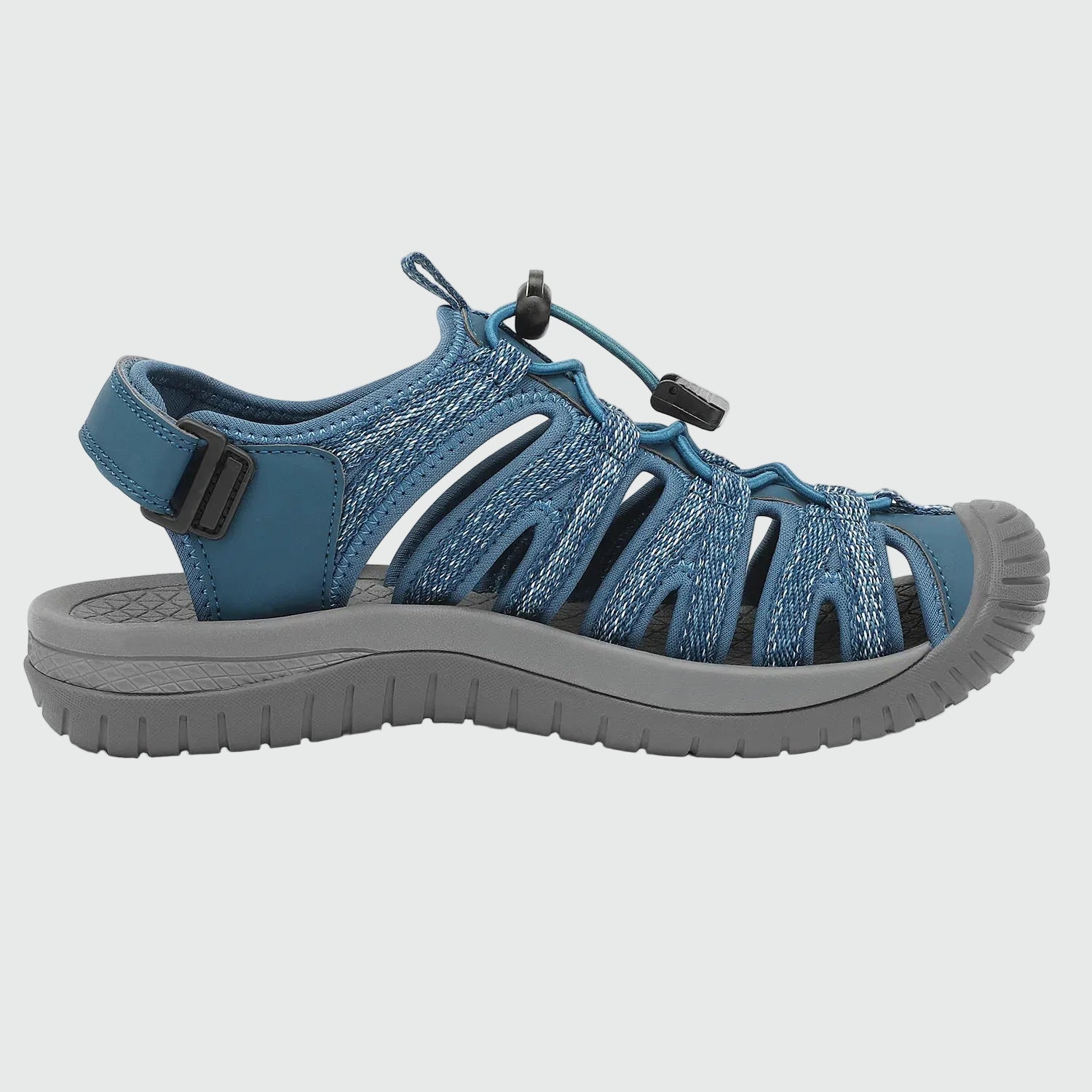 Dannto women's closed toe hiking sandals S2 navy blue shown from the side