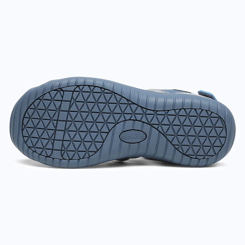 Dannto women's closed toe hiking sandals S2 blue shown from the bottom