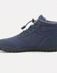 Dannto unisex‘s blue winter snow Boots shown from the side