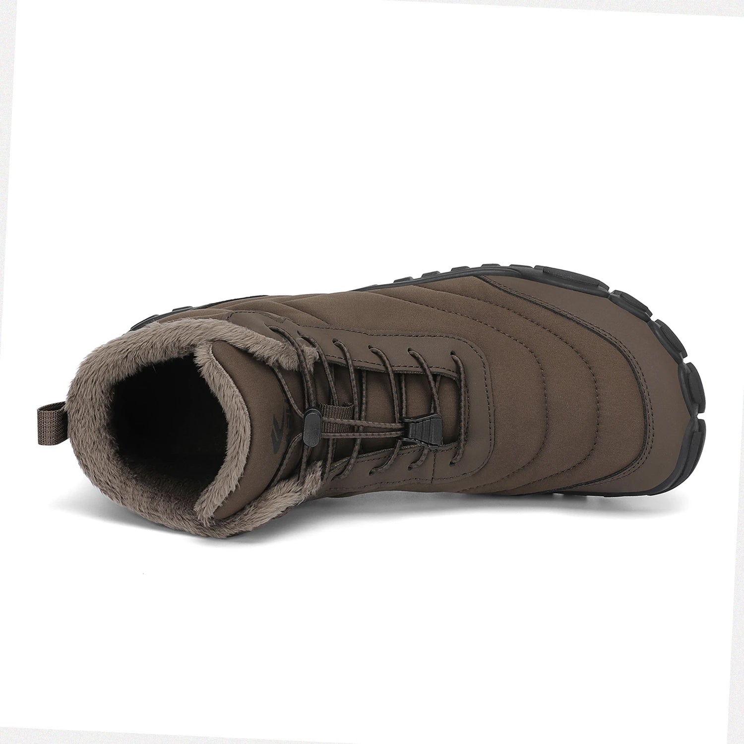 Dannto unisex‘s coffee winter snow Boots shown from the top