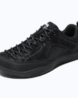 Dannto Veld I - Men's and Women's Wide Toe Box Barefoot Shoes black shown from a three quarter view