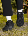 Dannto Veld I - Men's and Women's Wide Toe Box Barefoot Shoes black shown being worn while walking outdoors