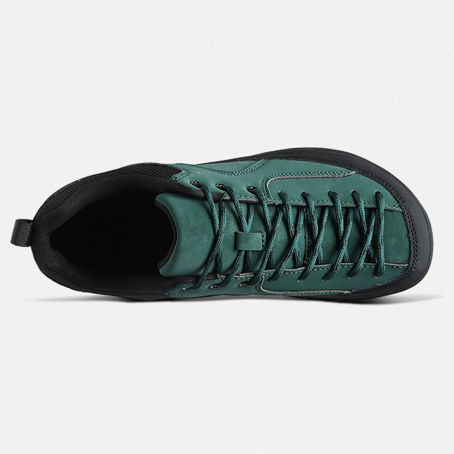 Dannto men's green wide toe outdoor sneakers shown from the top