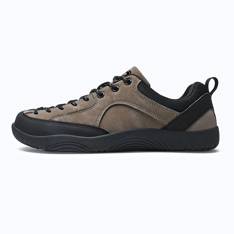Dannto Veld I - Men's and Women's Wide Toe Box Barefoot Shoes khaki  shown from the side