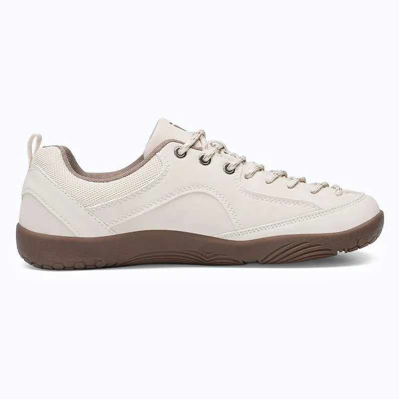 Dannto Veld I - 3E wide toe box barefoot shoes beige shown from the inside