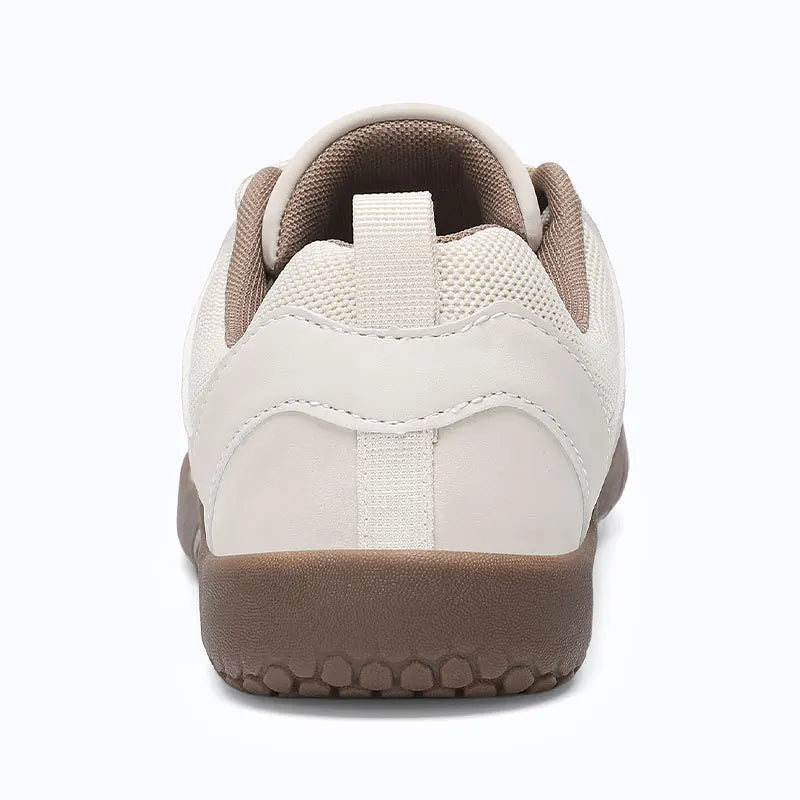 Dannto Veld I - 3E wide toe box barefoot shoes beigeshown from the back