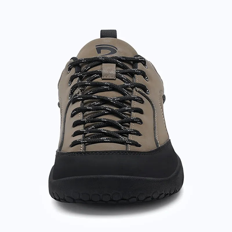 Dannto Veld I - 3E wide toe box barefoot shoes khaki shown from the front