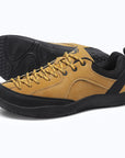 Dannto Veld I - 3E wide toe box barefoot shoes tan shown from a three-quarter view with the outsole visible