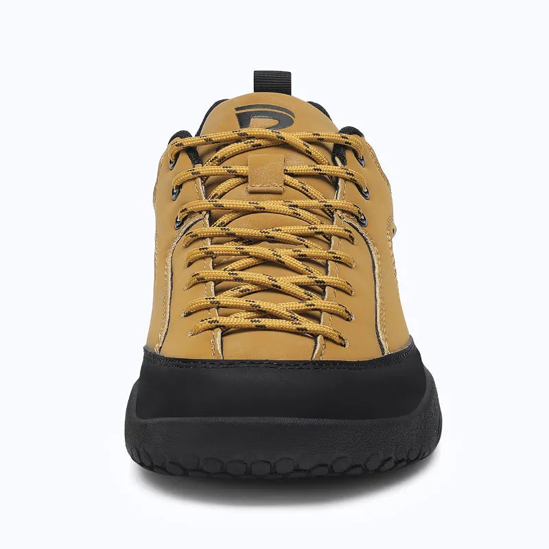 Dannto Veld I - 3E wide toe box barefoot shoes tan shown from the front