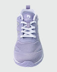 Gliss II - purple wide toe box barefoot shoes for women shown from the front