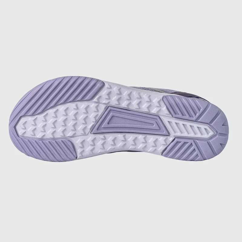 Gliss II - purple wide toe box barefoot shoes for women shown from the bottom