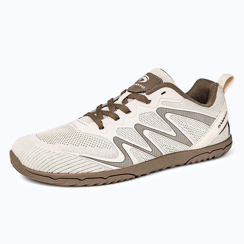 Gliss II - khaki wide toe box barefoot shoes for women shown from a three quarter view