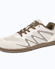 Gliss II - khaki wide toe box barefoot shoes for women shown from a three quarter view