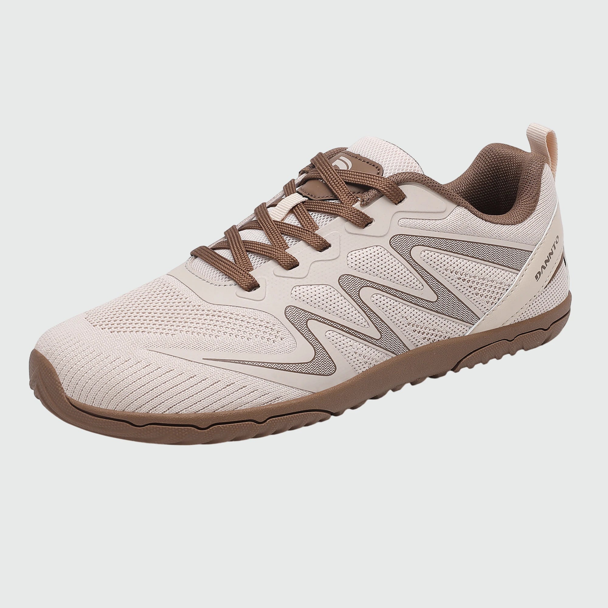 Gliss II - khaki wide toe box barefoot shoes for women shown from a three quarter view