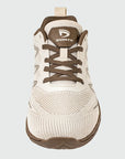 Gliss II - khaki wide toe box barefoot shoes for women shown from the front