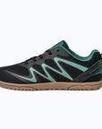 Gliss II - black wide toe box barefoot shoes for women shown from the side