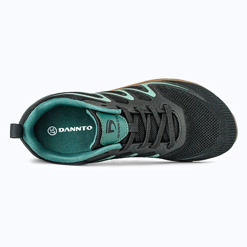 Gliss II - black wide toe box barefoot shoes for women shown from the top