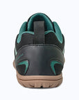 Gliss II - black wide toe box barefoot shoes for women shown from the back