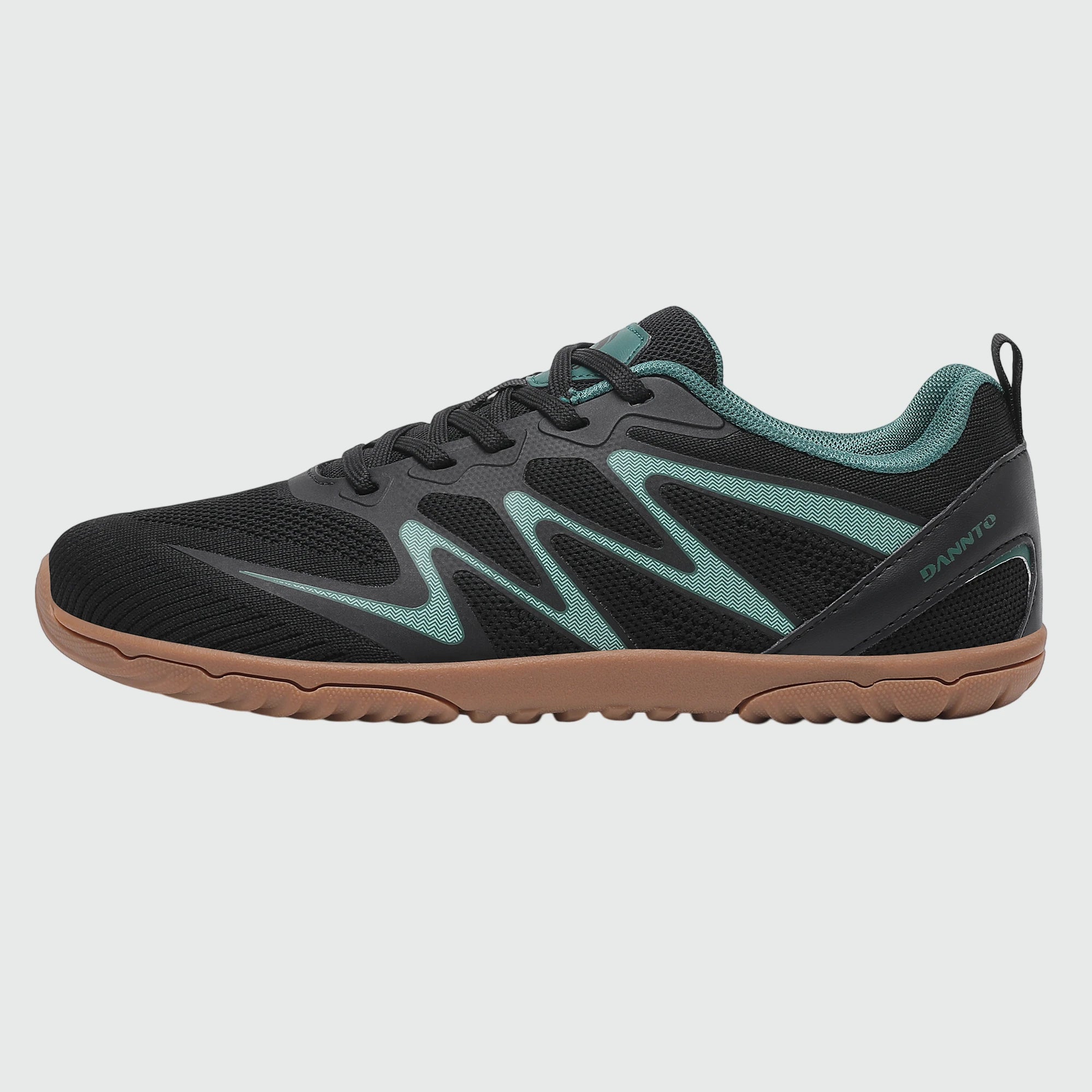 Gliss II - black wide toe box barefoot shoes for women shown from the side