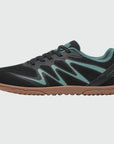 Gliss II - black wide toe box barefoot shoes for women shown from the side