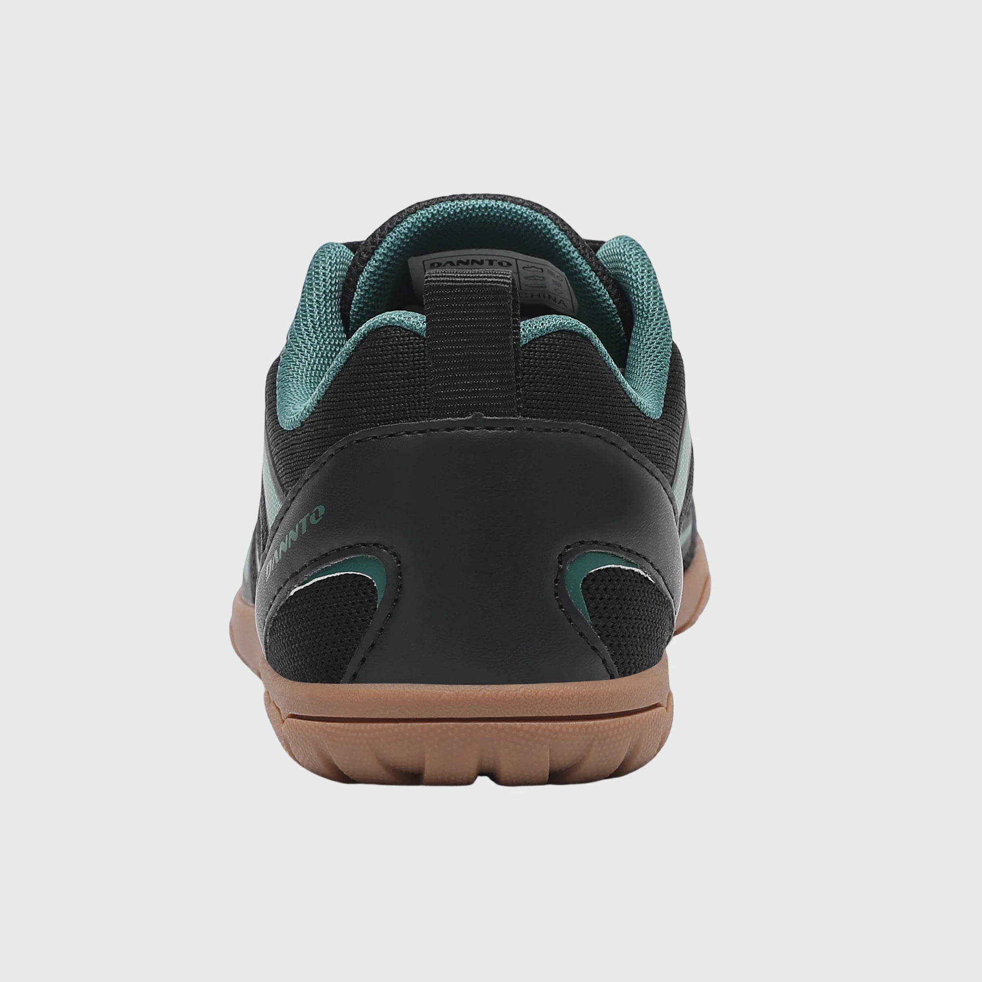 Gliss II - black wide toe box barefoot shoes for women shown from the back