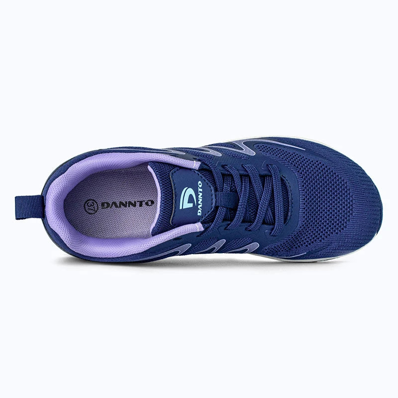 Gliss II - blue wide toe box barefoot shoes for women shown from the top