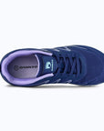 Gliss II - blue wide toe box barefoot shoes for women shown from the top