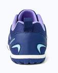 Gliss II - blue wide toe box barefoot shoes for women shown from the back