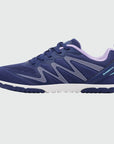 Gliss II - blue wide toe box barefoot shoes for women shown from the side